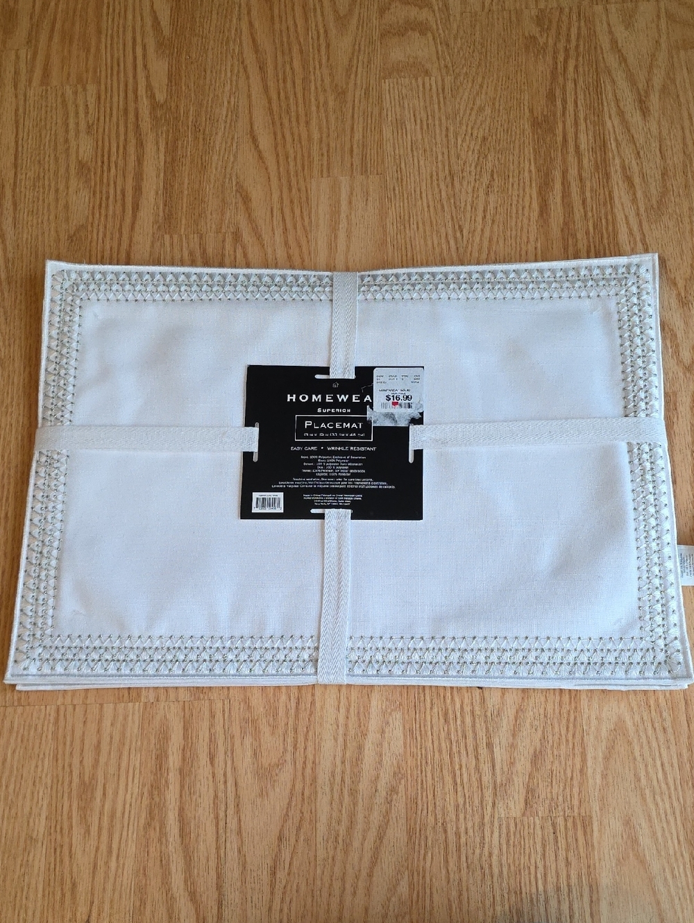 HOMEWEAR Superion White Decorative Placemats